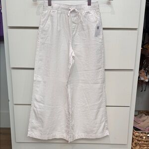 Old Navy White Wide-Leg Drawstring Pants for Kids
